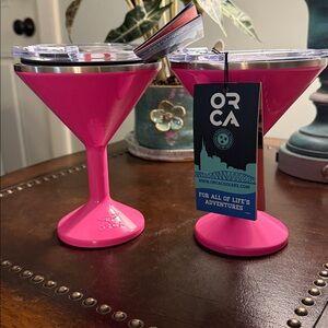 Orca Pink Martini Glasses